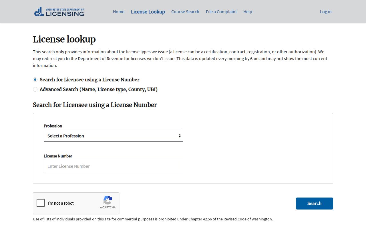 Bothell people search through Washington license records